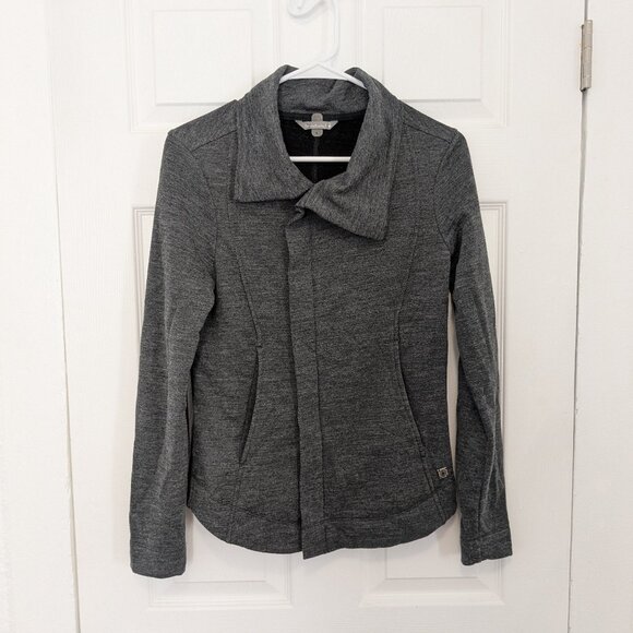 Smartwool Merino Wool Full Zip Sweater Jacket Magnets in Collar Gray Small Mock - Picture 1 of 11